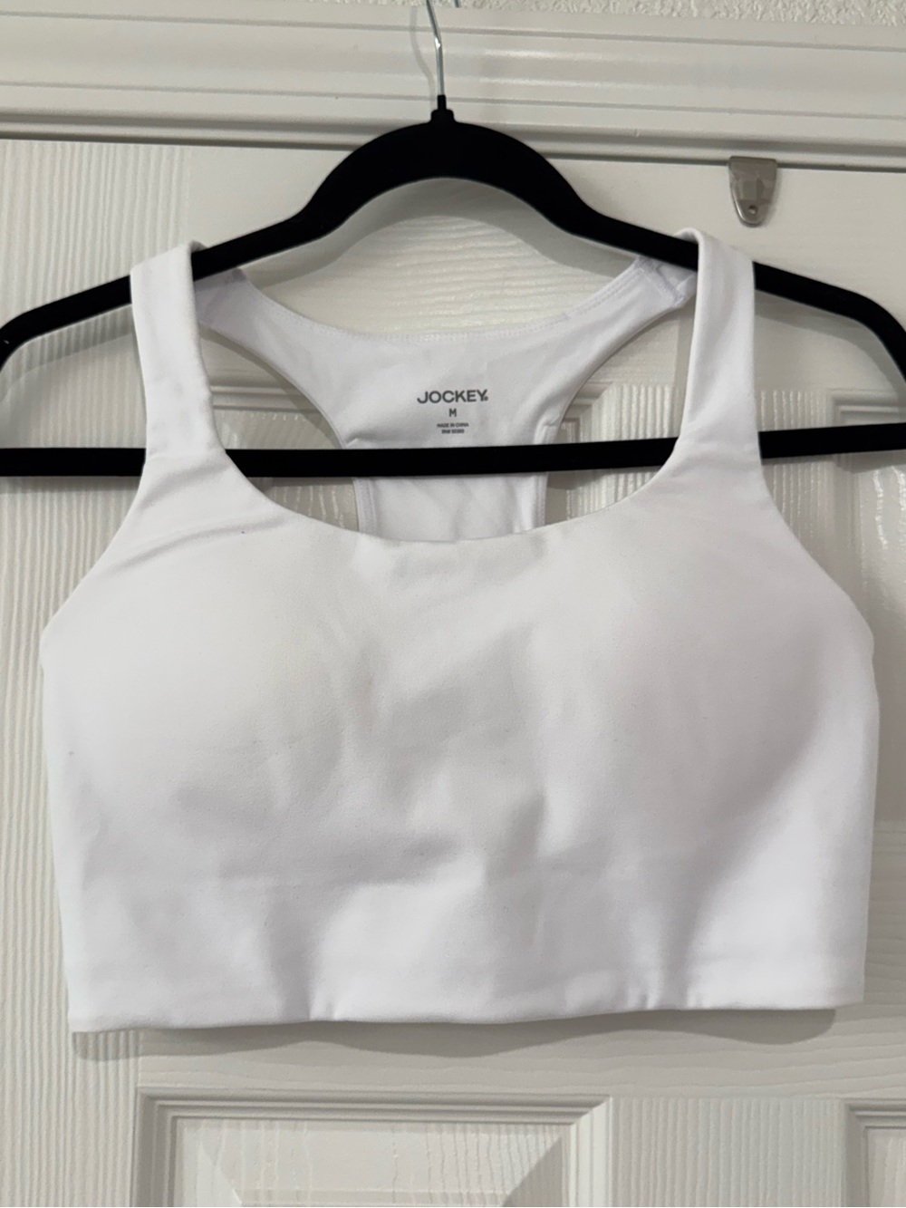 Jockey White Racerback Sports Tank Bra